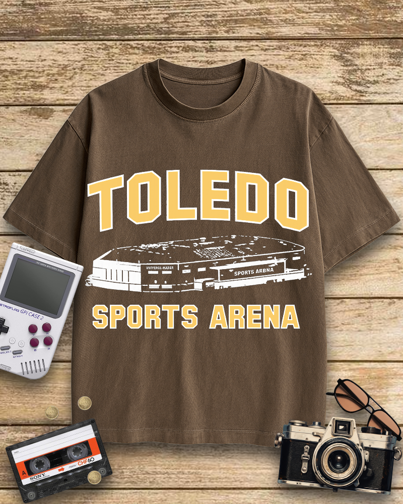 TheRetroTee Vintage Toledo Sports Arena 1950s Cotton T-Shirt