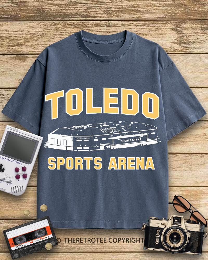 TheRetroTee Vintage Toledo Sports Arena 1950s Cotton T-Shirt