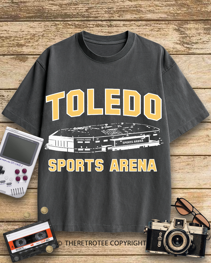 TheRetroTee Vintage Toledo Sports Arena 1950s Cotton T-Shirt