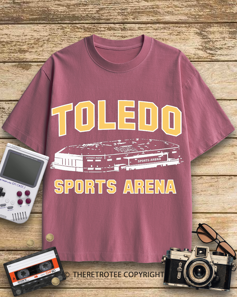 TheRetroTee Vintage Toledo Sports Arena 1950s Cotton T-Shirt