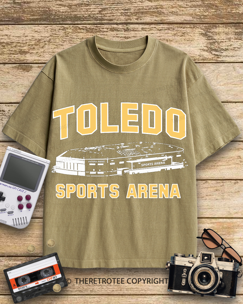 TheRetroTee Vintage Toledo Sports Arena 1950s Cotton T-Shirt