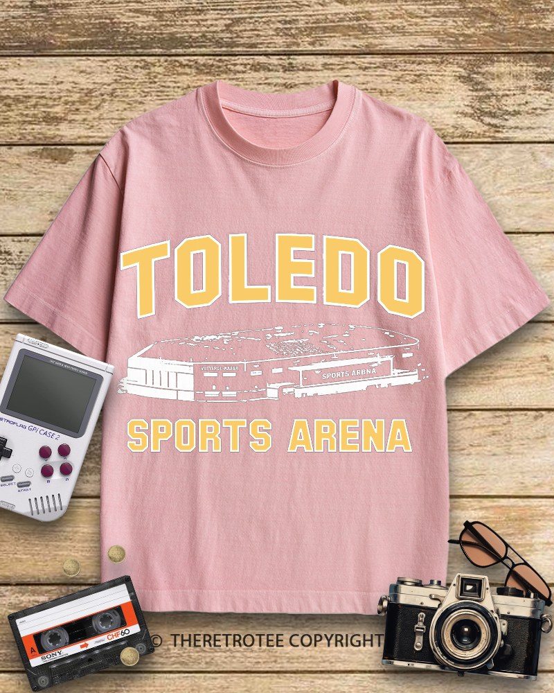 TheRetroTee Vintage Toledo Sports Arena 1950s Cotton T-Shirt