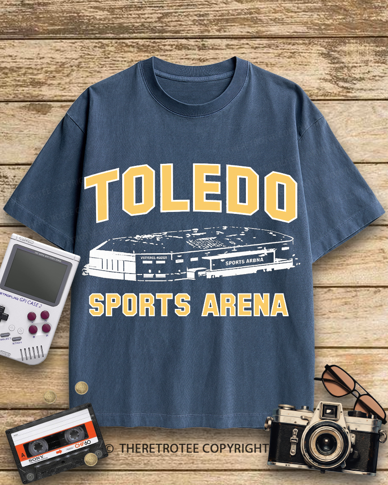 TheRetroTee Vintage Toledo Sports Arena 1950s Cotton T-Shirt