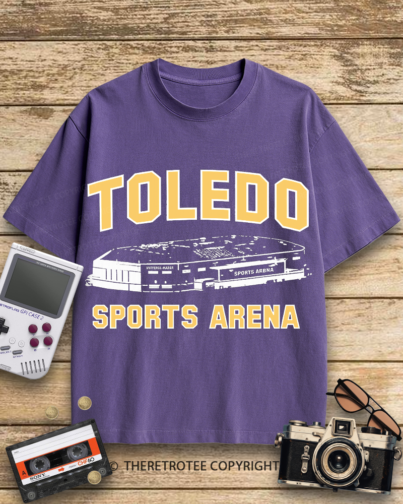 TheRetroTee Vintage Toledo Sports Arena 1950s Cotton T-Shirt