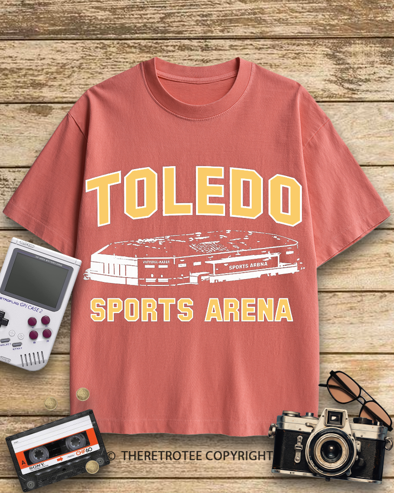 TheRetroTee Vintage Toledo Sports Arena 1950s Cotton T-Shirt