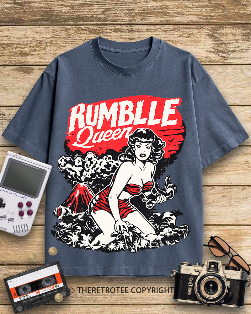 TheRetroTee Rumble Queen 1950s Cotton T-Shirt