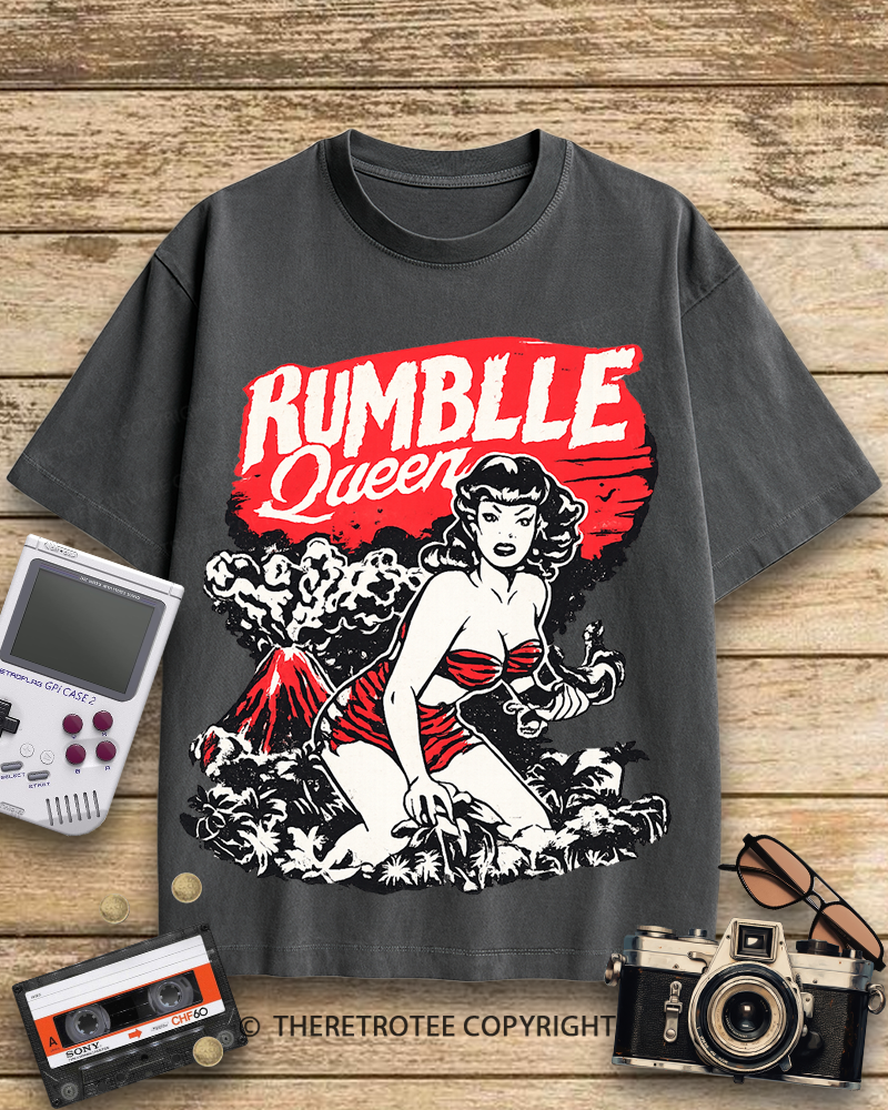 TheRetroTee Rumble Queen 1950s Cotton T-Shirt