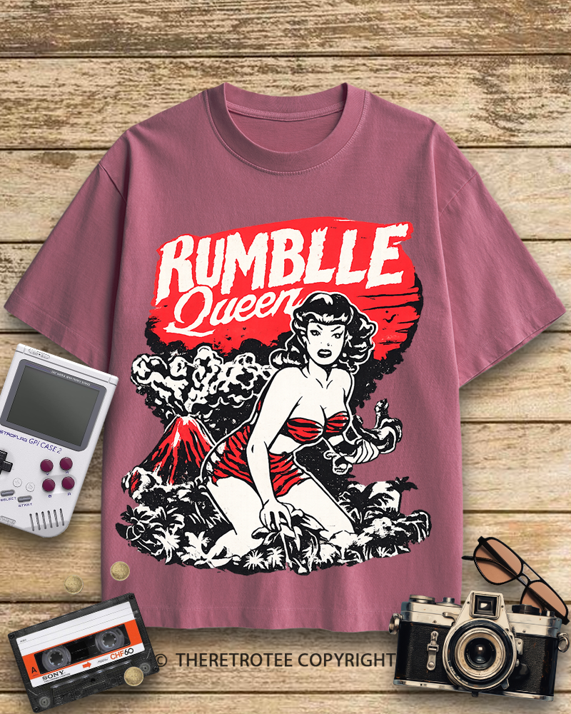 TheRetroTee Rumble Queen 1950s Cotton T-Shirt