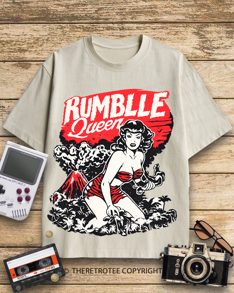 TheRetroTee Rumble Queen 1950s Cotton T-Shirt