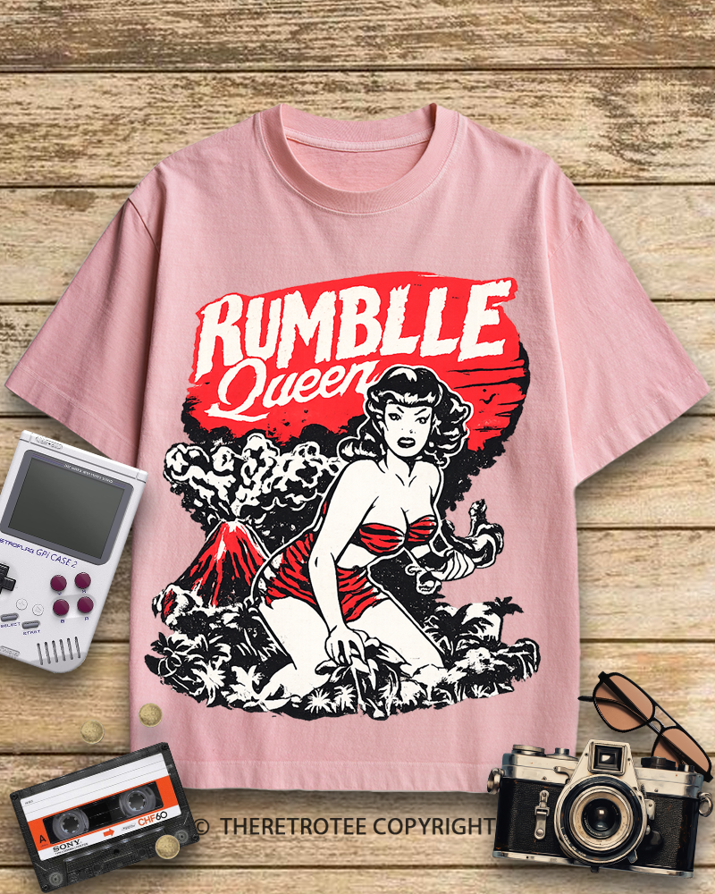TheRetroTee Rumble Queen 1950s Cotton T-Shirt