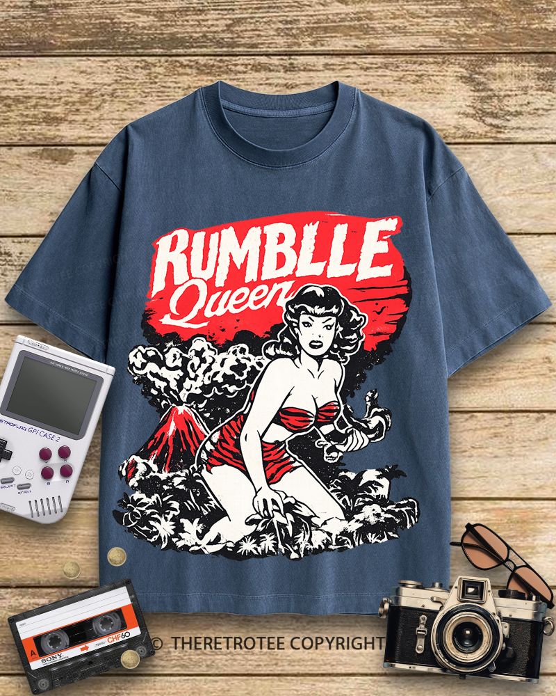 TheRetroTee Rumble Queen 1950s Cotton T-Shirt