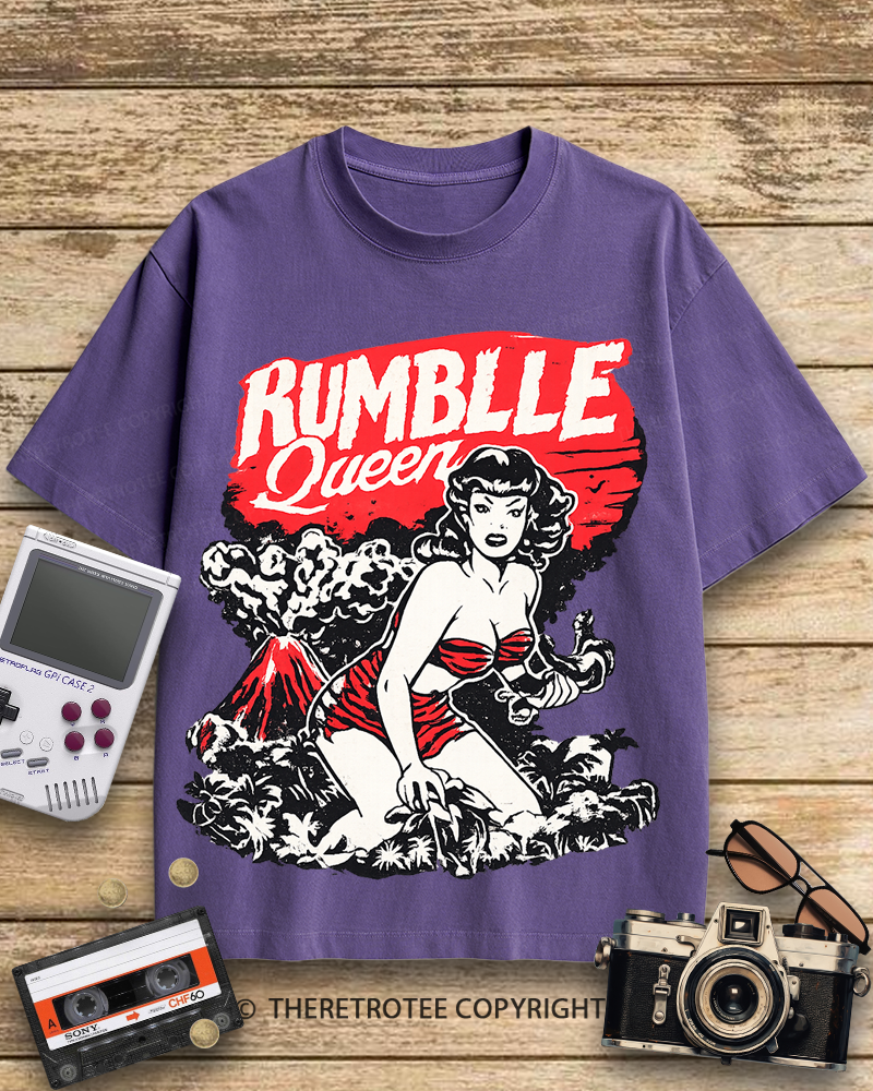 TheRetroTee Rumble Queen 1950s Cotton T-Shirt