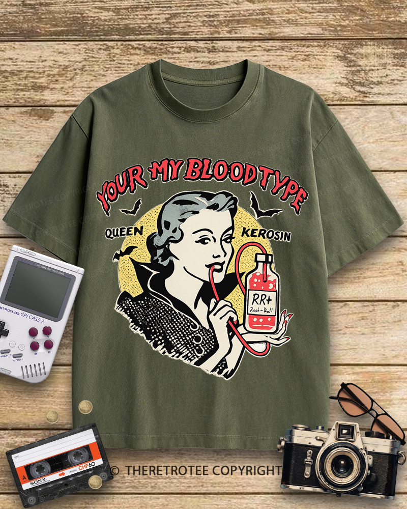 TheRetroTee You're My Blood Type 1950s Cotton T-Shirt