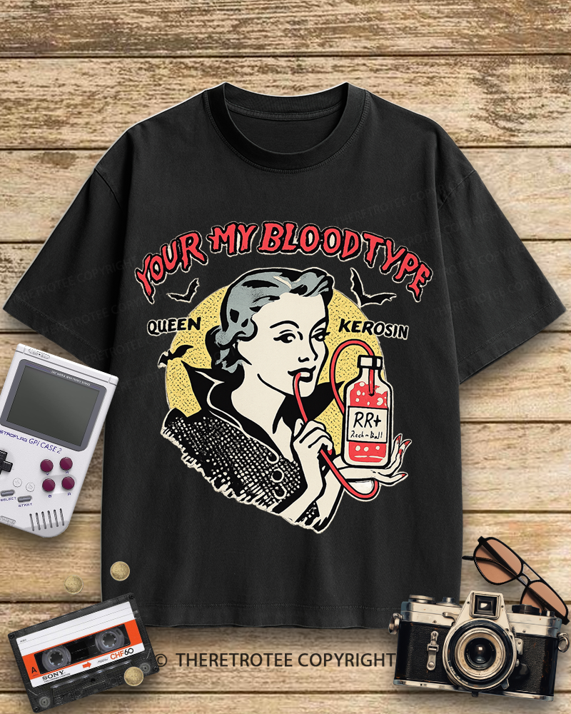 TheRetroTee You're My Blood Type 1950s Cotton T-Shirt
