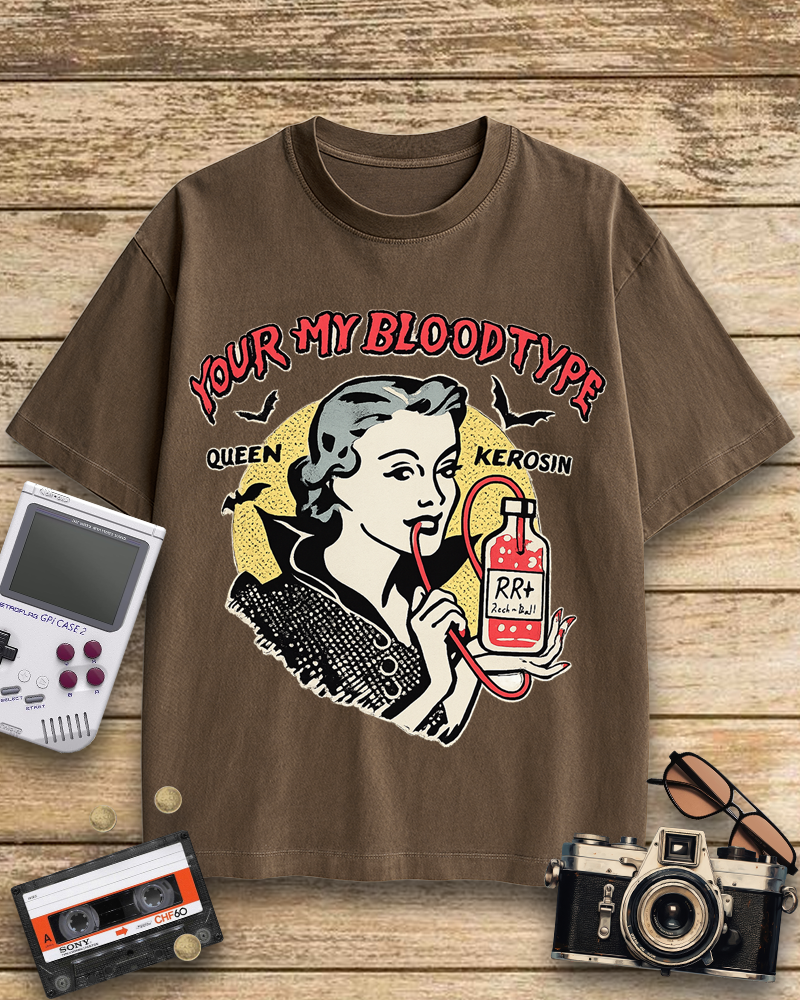 TheRetroTee You're My Blood Type 1950s Cotton T-Shirt