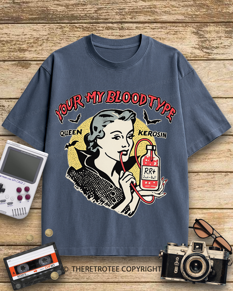 TheRetroTee You're My Blood Type 1950s Cotton T-Shirt