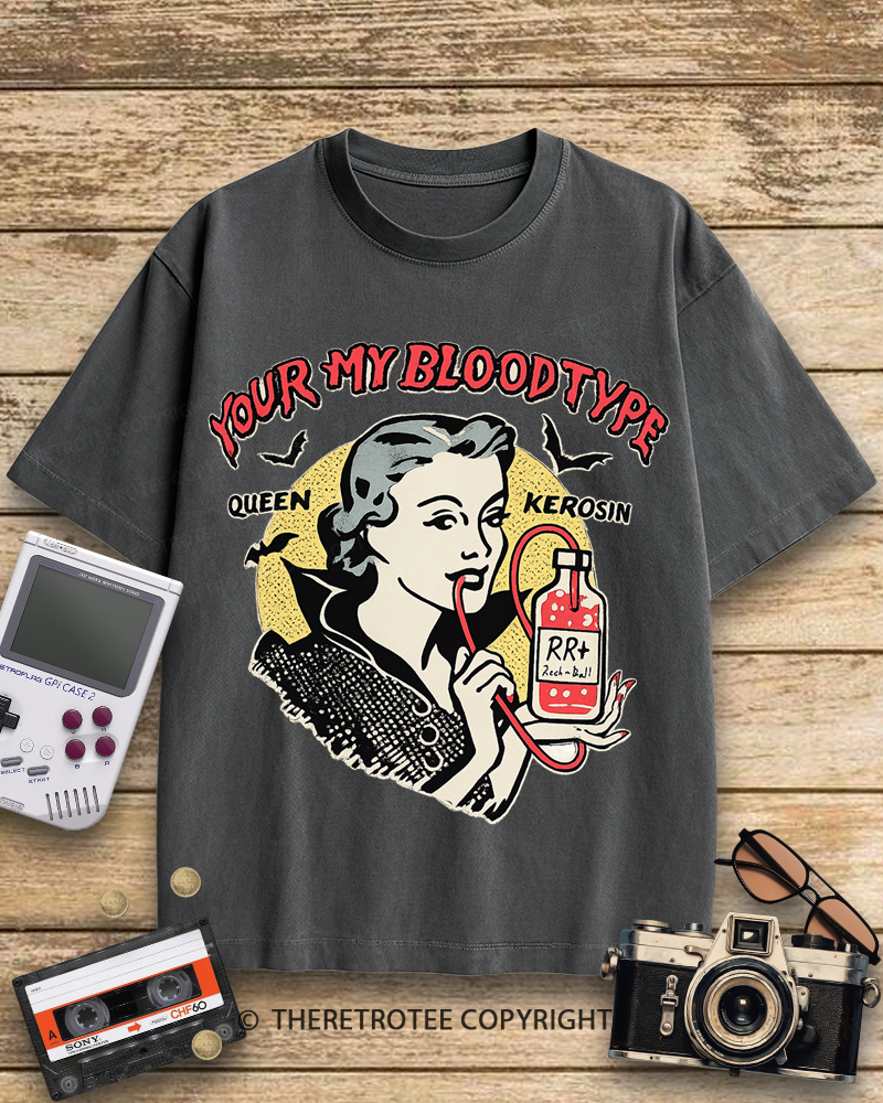 TheRetroTee You're My Blood Type 1950s Cotton T-Shirt