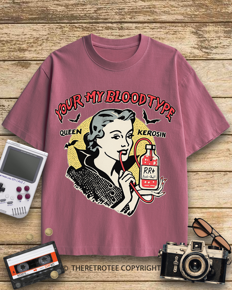 TheRetroTee You're My Blood Type 1950s Cotton T-Shirt
