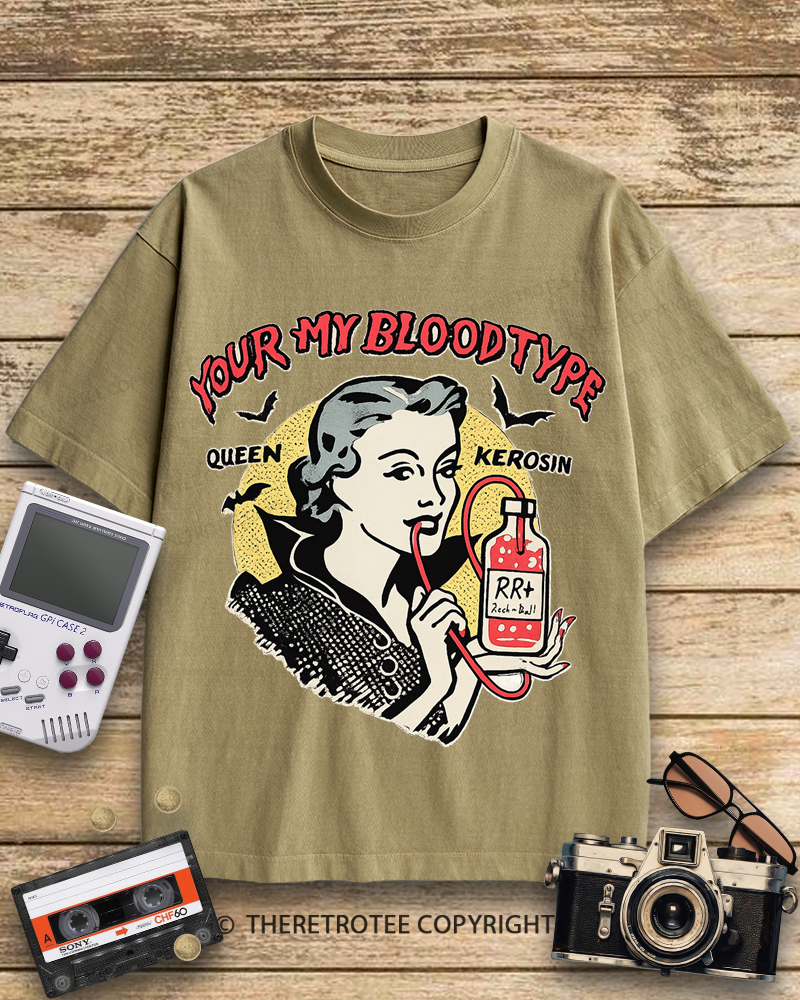 TheRetroTee You're My Blood Type 1950s Cotton T-Shirt