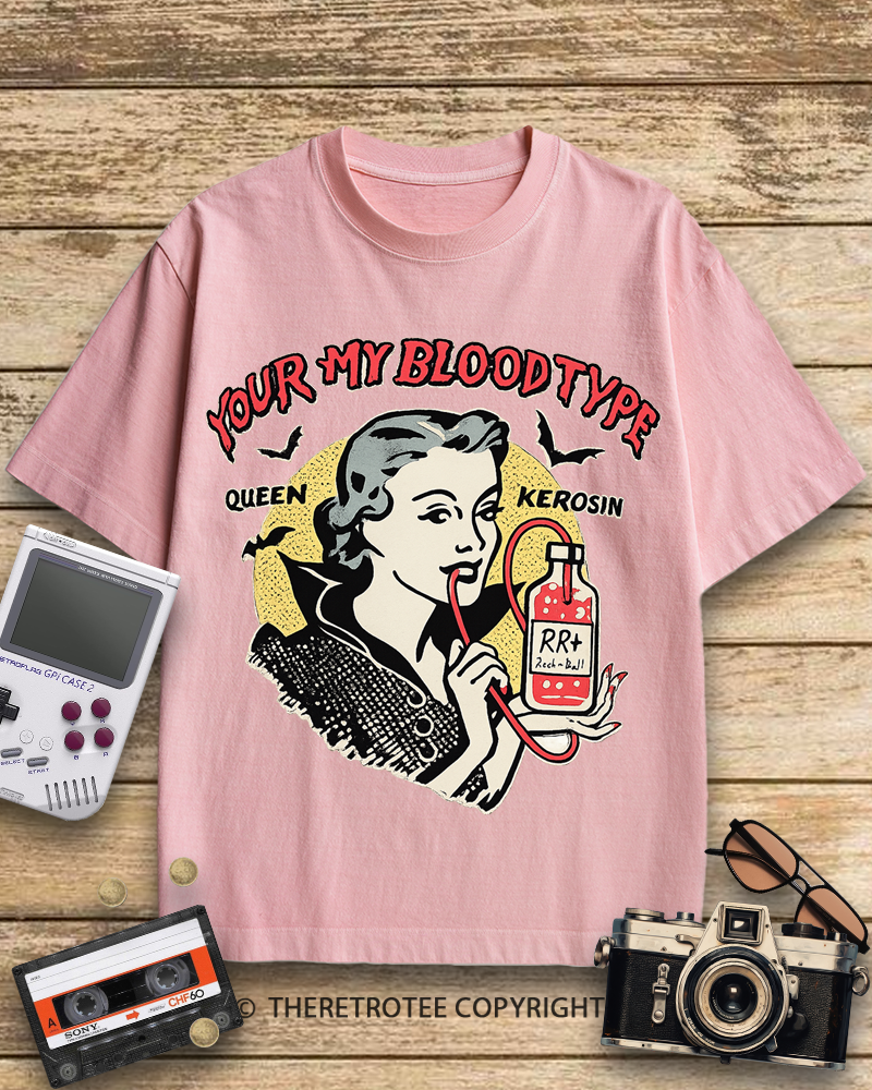 TheRetroTee You're My Blood Type 1950s Cotton T-Shirt