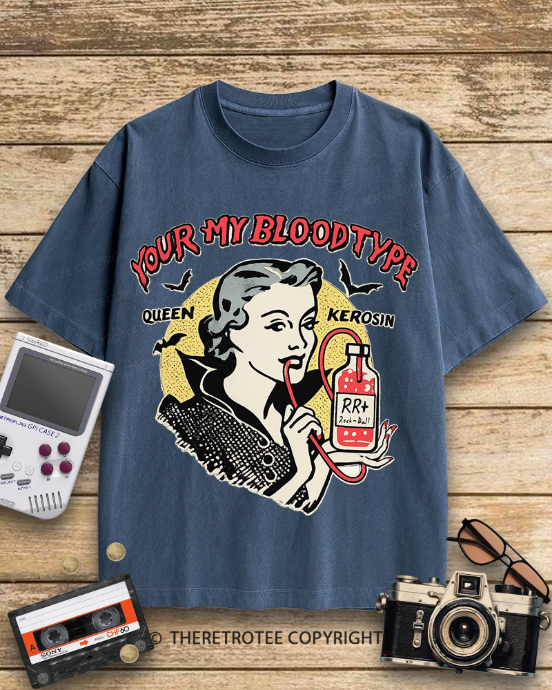 TheRetroTee You're My Blood Type 1950s Cotton T-Shirt