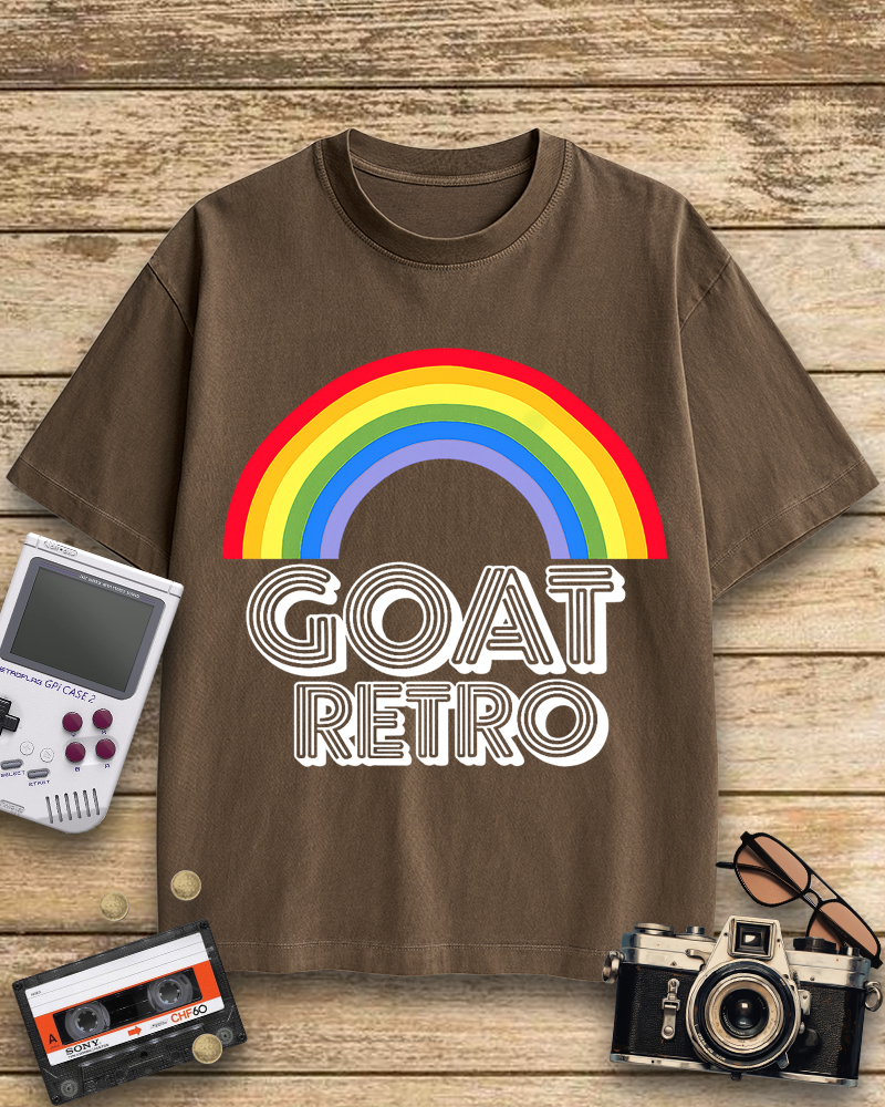 TheRetroTee GOAT Retro 1970s Cotton T-Shirt