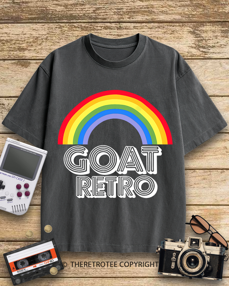 TheRetroTee GOAT Retro 1970s Cotton T-Shirt