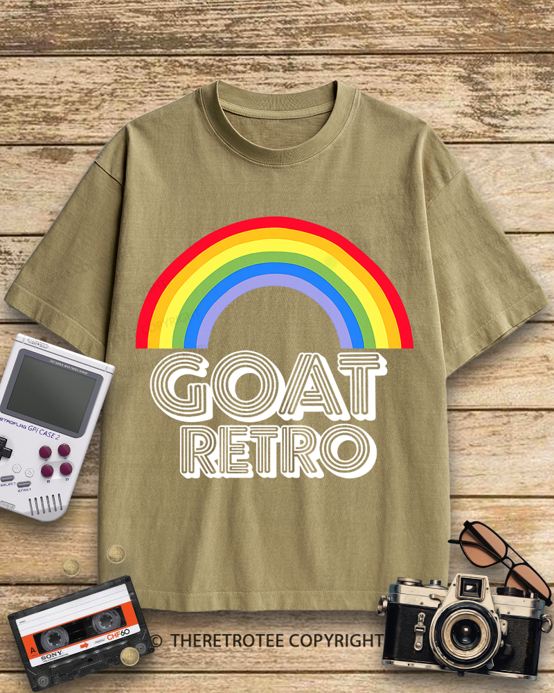 TheRetroTee GOAT Retro 1970s Cotton T-Shirt