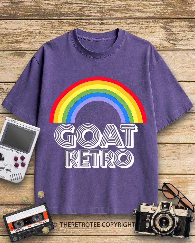 TheRetroTee GOAT Retro 1970s Cotton T-Shirt