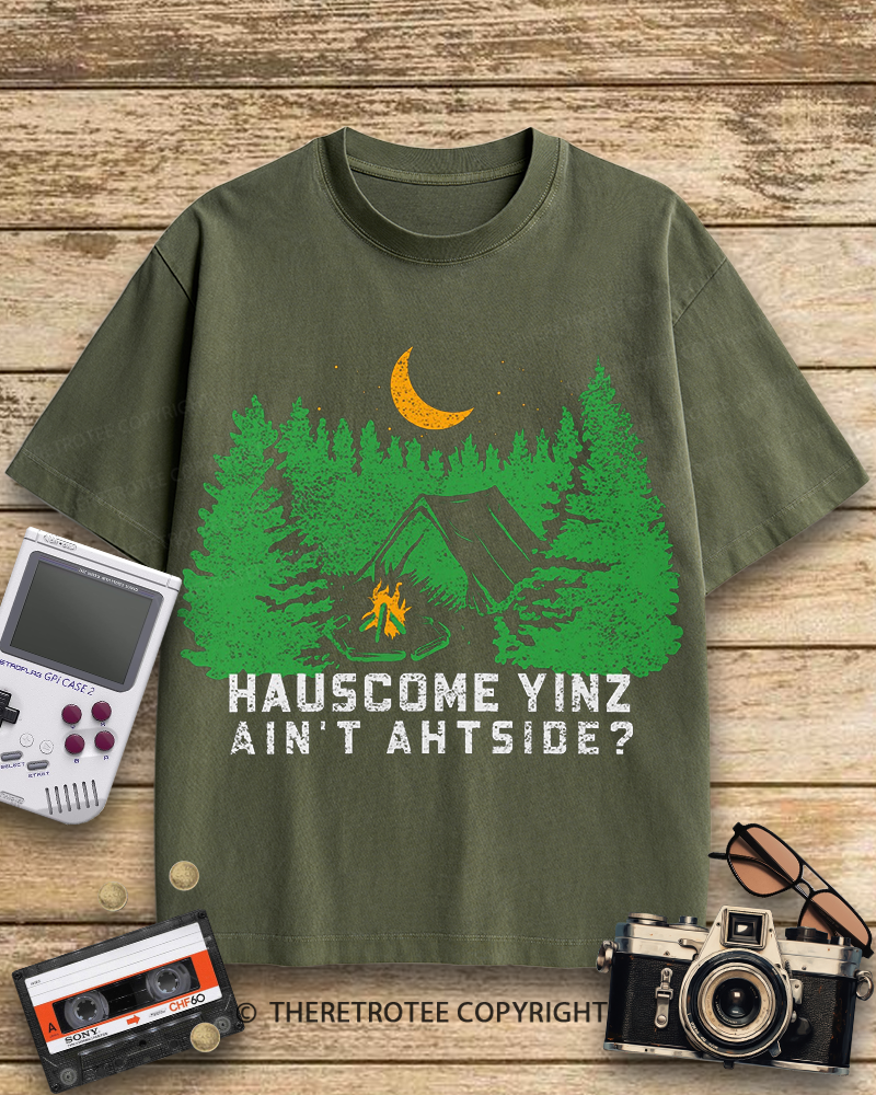 TheRetroTee Hauscome Yinz Ain't Ahtside 1970s Cotton T-Shirt
