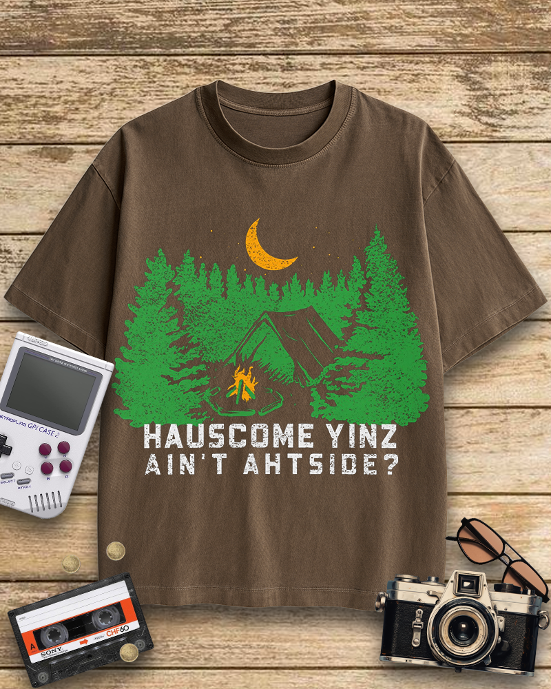 TheRetroTee Hauscome Yinz Ain't Ahtside 1970s Cotton T-Shirt