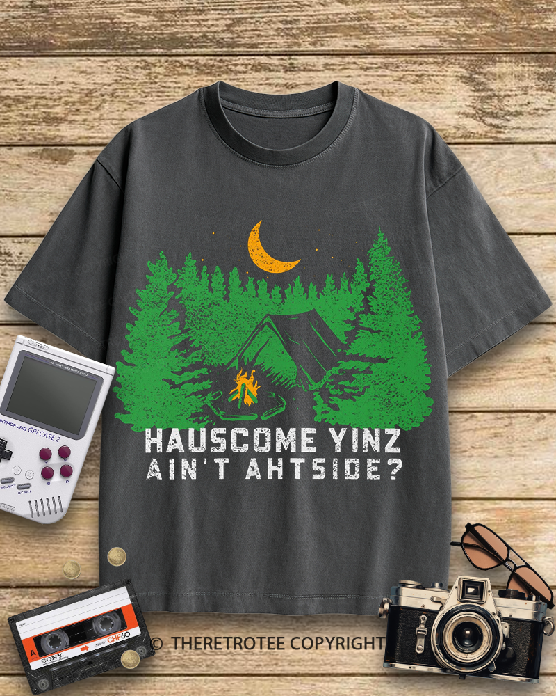TheRetroTee Hauscome Yinz Ain't Ahtside 1970s Cotton T-Shirt