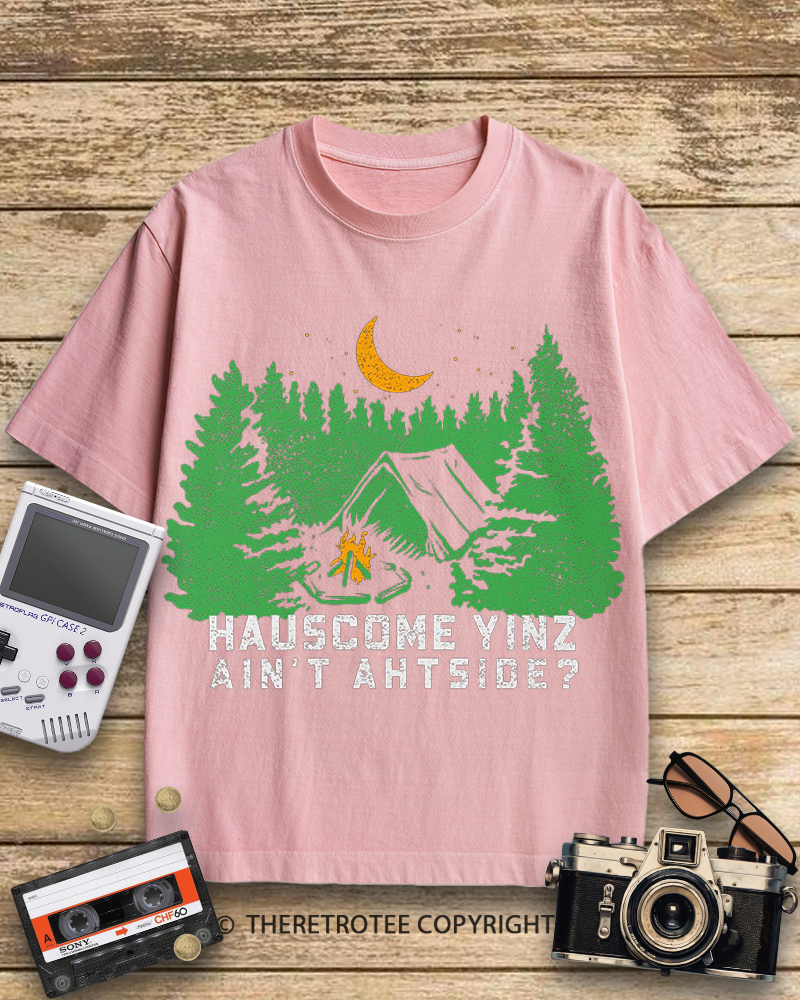 TheRetroTee Hauscome Yinz Ain't Ahtside 1970s Cotton T-Shirt