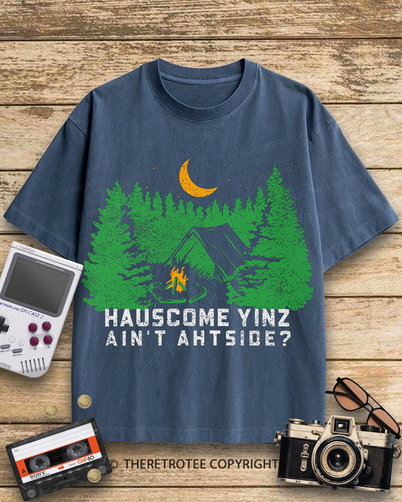 TheRetroTee Hauscome Yinz Ain't Ahtside 1970s Cotton T-Shirt