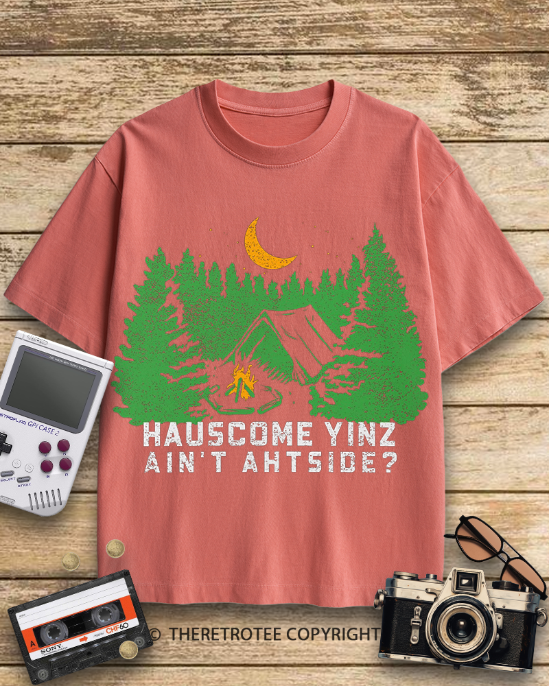TheRetroTee Hauscome Yinz Ain't Ahtside 1970s Cotton T-Shirt