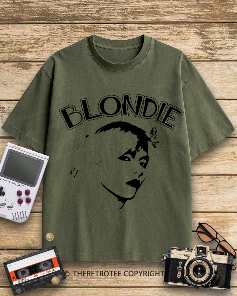 TheRetroTee Blondie 1970s Cotton T-Shirt