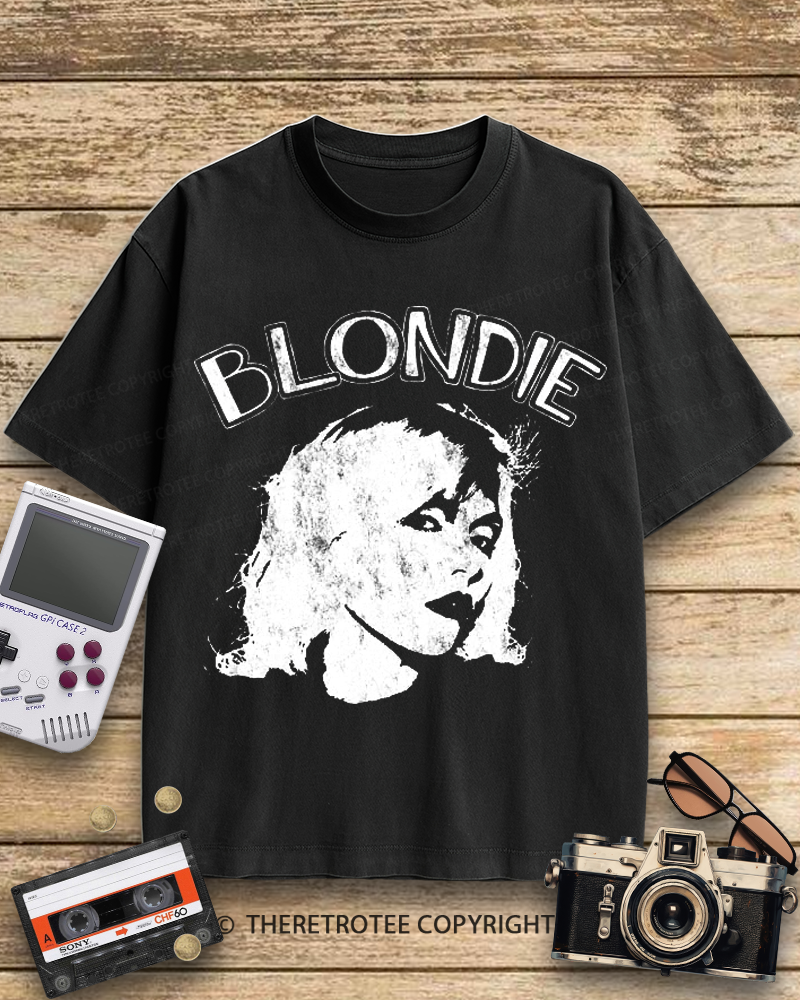 TheRetroTee Blondie 1970s Cotton T-Shirt