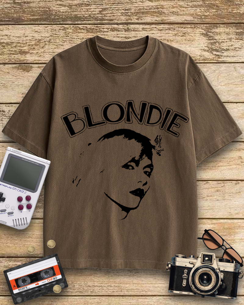 TheRetroTee Blondie 1970s Cotton T-Shirt