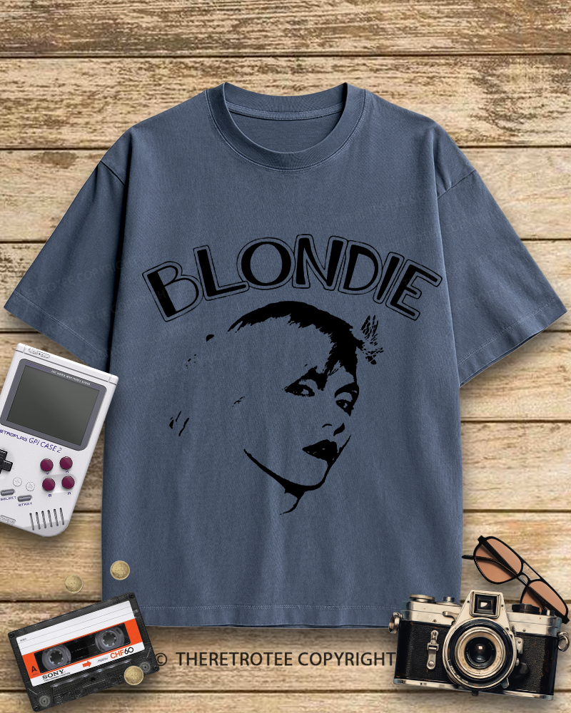 TheRetroTee Blondie 1970s Cotton T-Shirt
