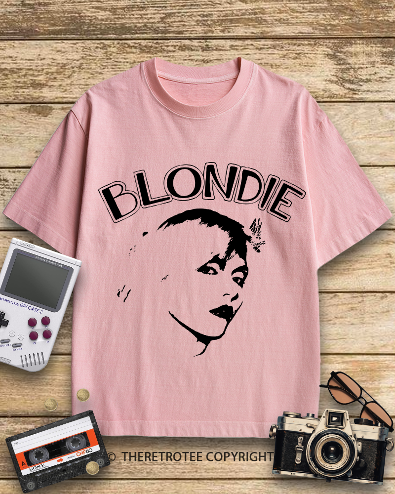 TheRetroTee Blondie 1970s Cotton T-Shirt