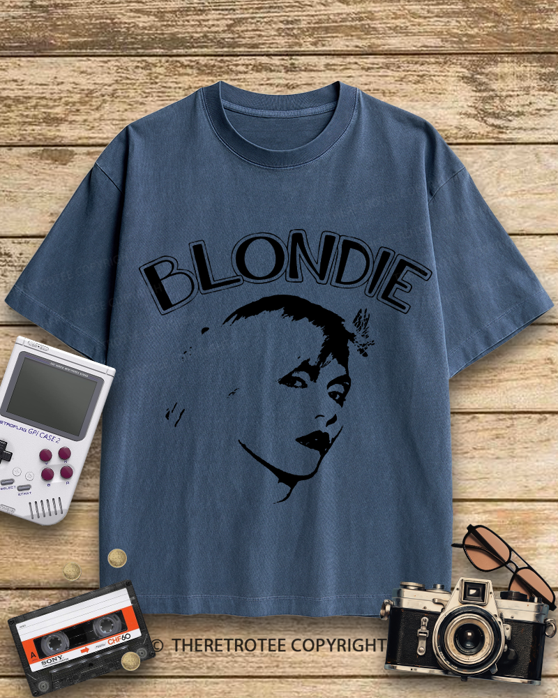 TheRetroTee Blondie 1970s Cotton T-Shirt