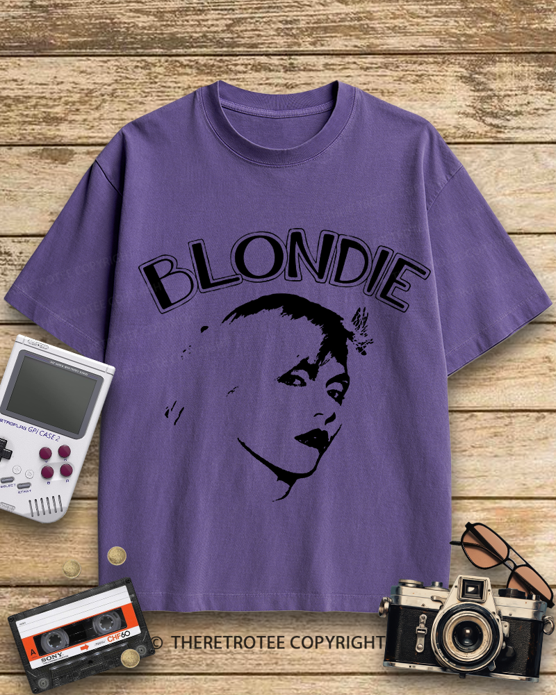 TheRetroTee Blondie 1970s Cotton T-Shirt