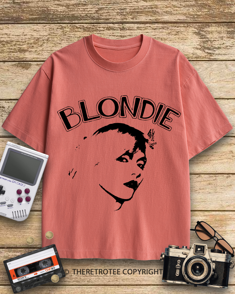TheRetroTee Blondie 1970s Cotton T-Shirt
