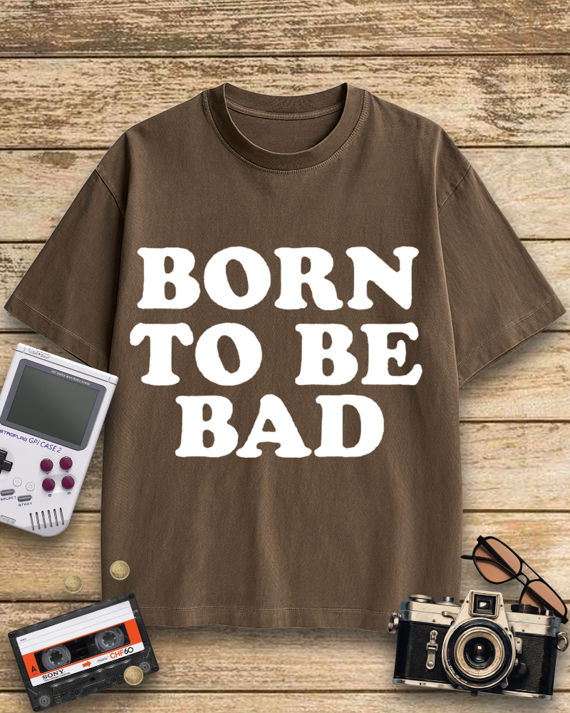 TheRetroTee Born To Be Bad 1970s Cotton T-Shirt