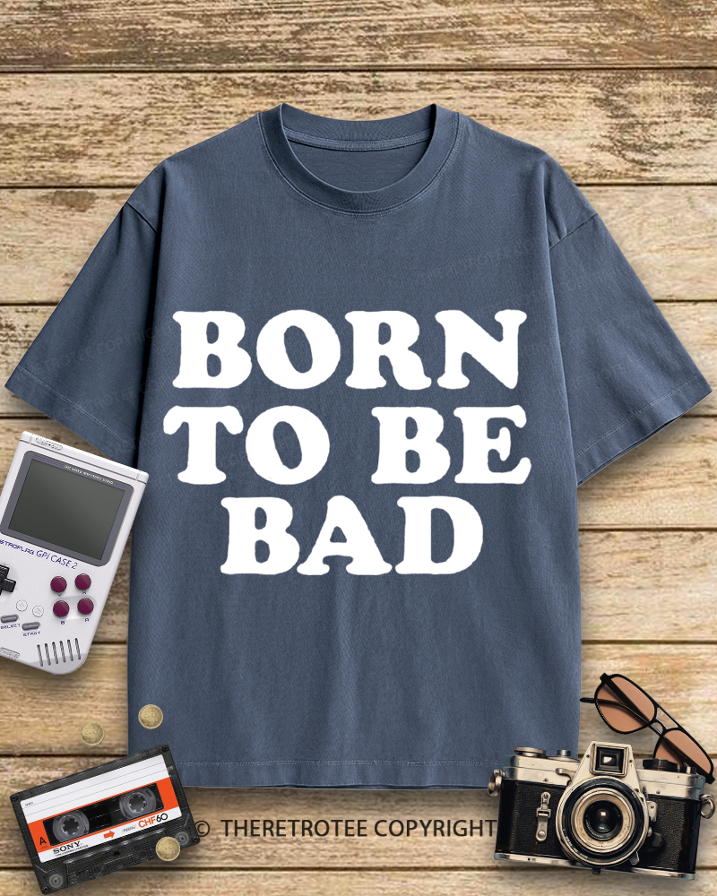 TheRetroTee Born To Be Bad 1970s Cotton T-Shirt