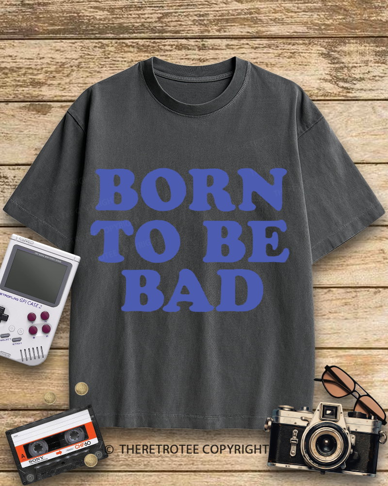 TheRetroTee Born To Be Bad 1970s Cotton T-Shirt