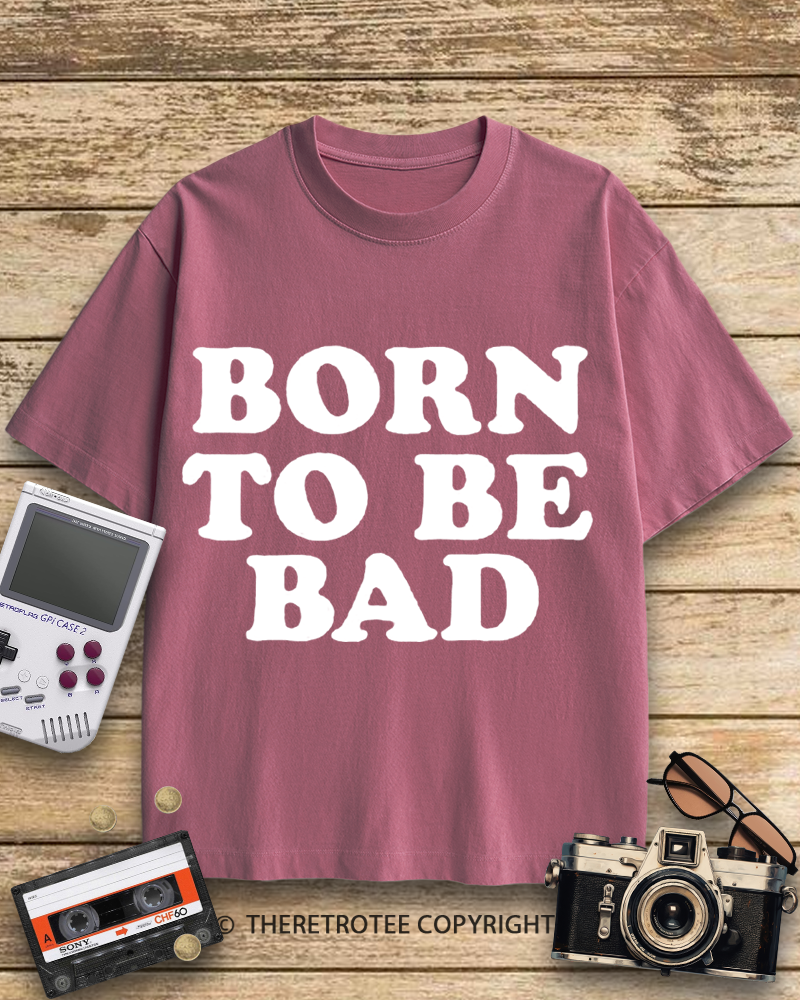 TheRetroTee Born To Be Bad 1970s Cotton T-Shirt