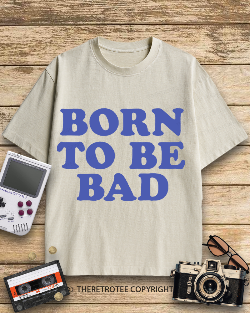 TheRetroTee Born To Be Bad 1970s Cotton T-Shirt