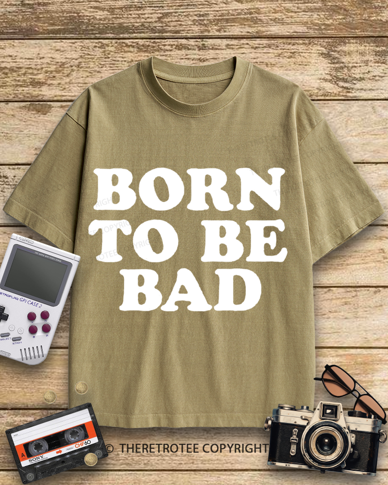 TheRetroTee Born To Be Bad 1970s Cotton T-Shirt