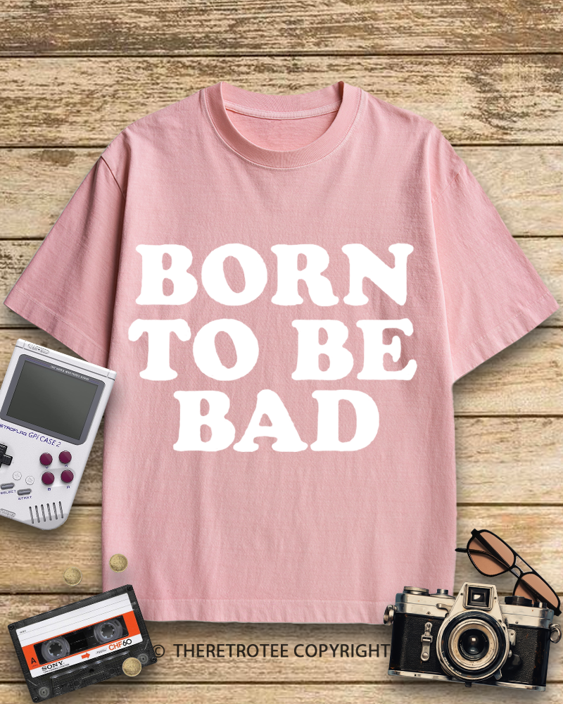 TheRetroTee Born To Be Bad 1970s Cotton T-Shirt